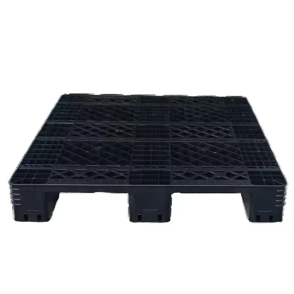 Heavy-Duty-1200-1000mm-Mesh-3-Runner-Pallet-Stackable-Plastic-Pallets-with-4-Way-Entry-for-Efficient-Warehouse-Operations