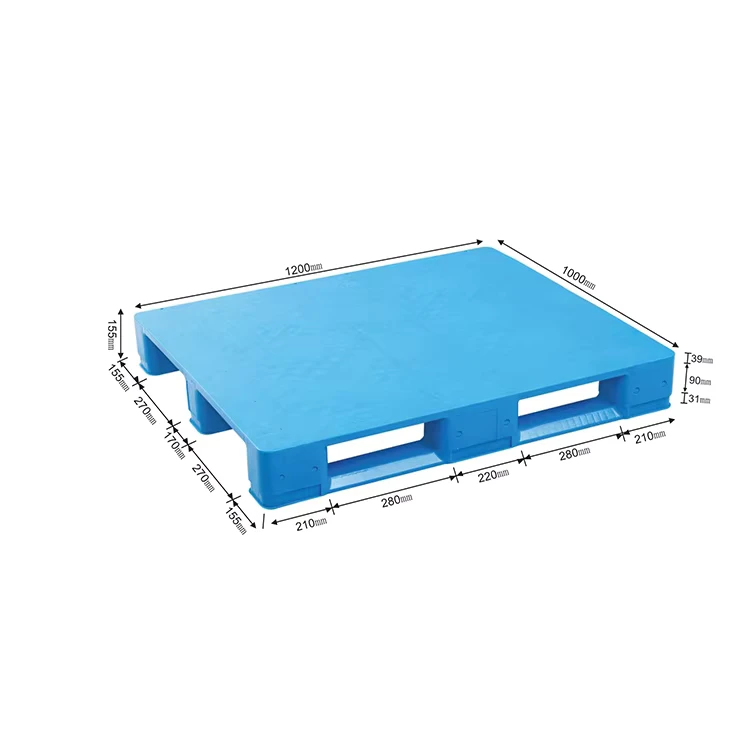 Heavy-Duty-4-Way-Entry-Double-Faced-Square-HDPE-Plastic-Pallets-Model-1212-Customizable-Color-Logo-Long-Service-Life