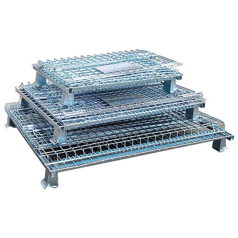 Heavy-Duty-Carbon-Steel-Foldable-Pallet-Stillage-Nestable-Wire-Crate-for-Cold-Chain-Logistics-Temperature-Controlled-Storage