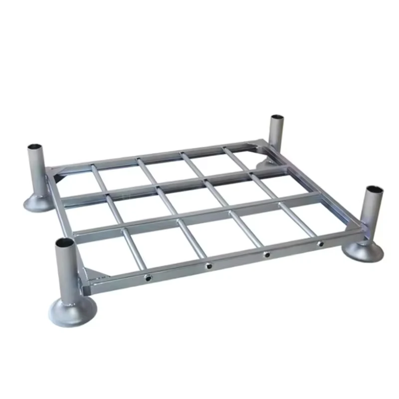 Heavy-Duty-Detachable-Stackable-Steel-Pallets-for-Warehouse-Storage-Portable-Posts-for-Tire-Cargo-Storage-New-Storage-Cages