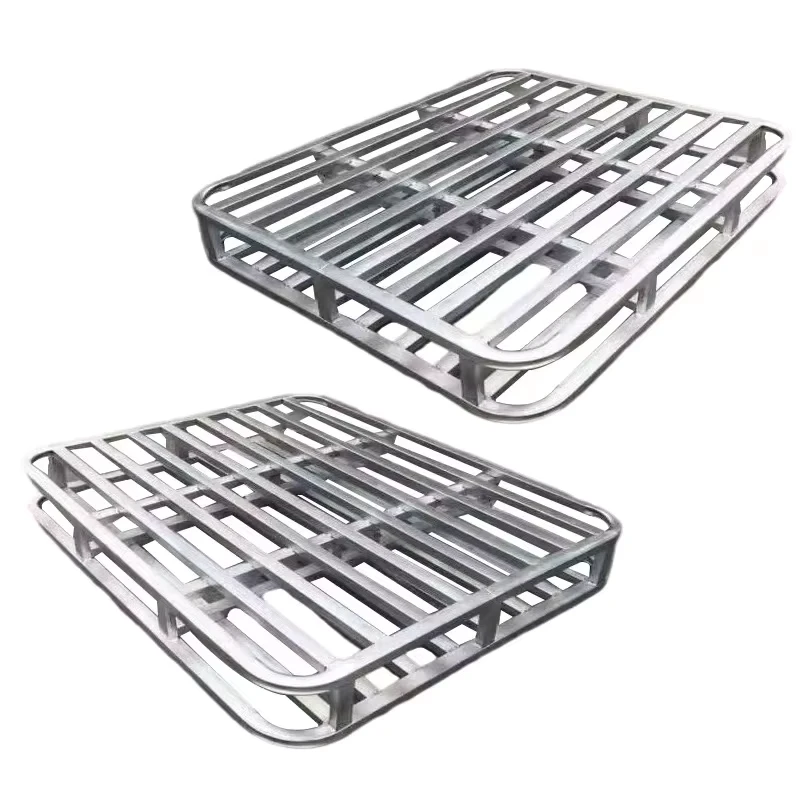 Heavy-Duty-Double-Face-Euro-Pallet-4-Way-Entry-Logistics-Galvanized-Steel-Durable-Warehouse-Stacking-Pallet-Storage-for