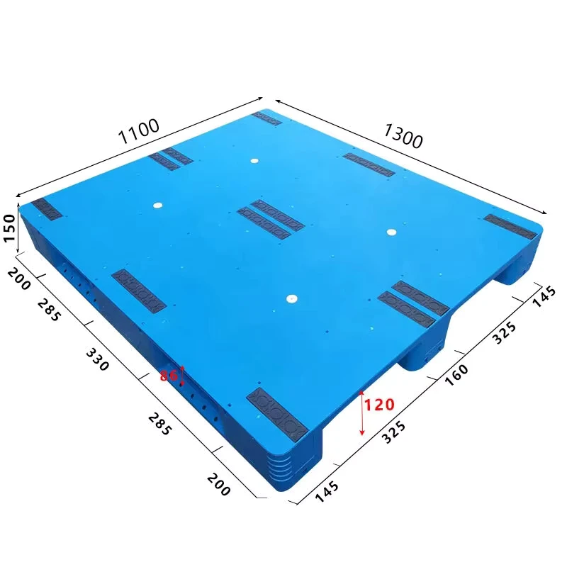 Heavy-Duty-Euro-Plastic-Pallet-Single-Faced-Eco-friendly-HDPE-New-Material-Industrial-Logistics-Cold-Storage-Warehouse
