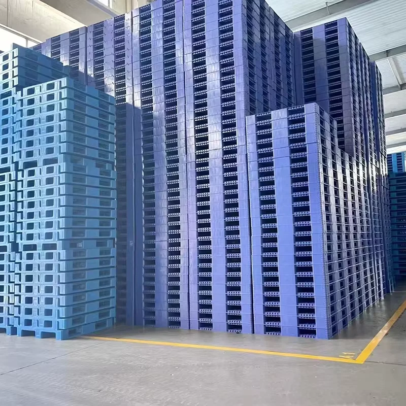 Heavy-Duty-Euro-Size-Plastic-Pallets-Large-HDPE-Stackable-Warehouse-Storage-Single-Sided-Palette-for-Warehouse-Storage