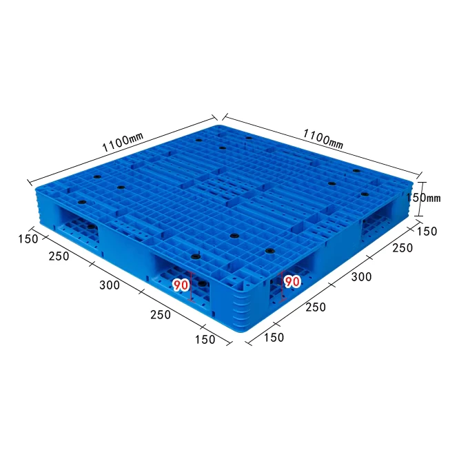 Heavy-Duty-Euro-Warehouse-Logistics-Stackable-Reusable-Industrial-HDPE-Double-Side-Plastic-Pallet-1100-1100-150mm