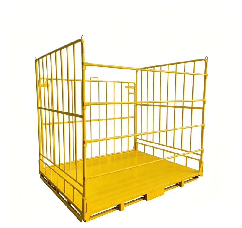 Heavy-Duty-Foldable-Steel-Stillage-Stackable-Metal-Post-Pallet-for-Forklift-Material-Handling-Factory