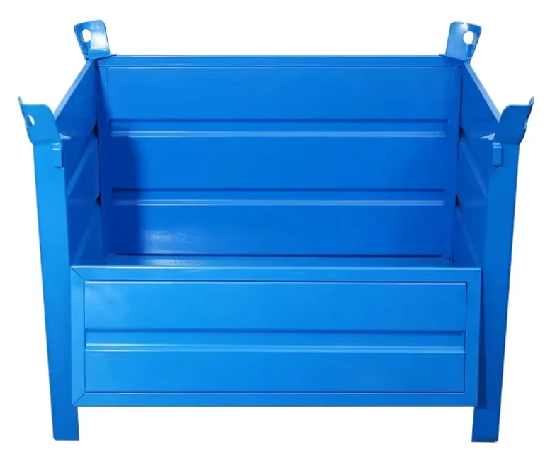 Heavy-Duty-Foldable-and-Stackable-Steel-Metal-Lockable-Pallet-Foldable-Steel-Metal-Warehouse-Storage-Cage