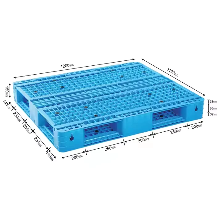 Heavy-Duty-HDPE-4-Way-Entry-Euro-Plastic-Pallet-Double-Faced-Design-Model-1210M-for-Industrial-Transportation