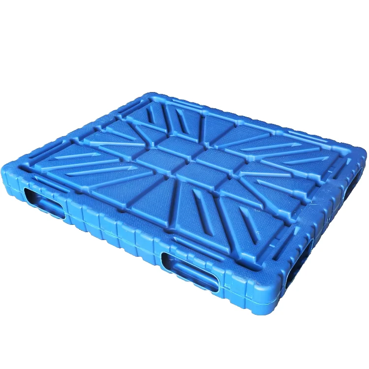 Heavy-Duty-HDPE-Plastic-Double-Faced-4-Way-Entry-Pallet-Blow-Mold-for-Industrial-Warehouse-Rack-Storage