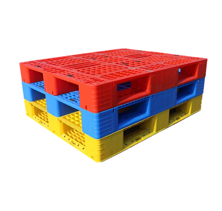 Heavy-Duty-Industrial-4-Way-Entry-Single-Faced-Euro-Plastic-Pallet-for-Warehouse-Storage-and-Racking