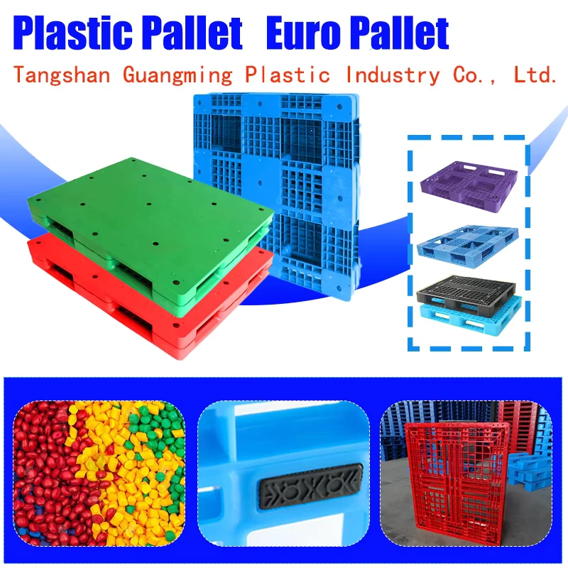 Heavy-Duty-Industrial-HDPE-Euro-Logistics-Pallets-Stackable-Plastic-Pallets-1200-1000-150mm-Reinforcement-Double-Faced-Pallets