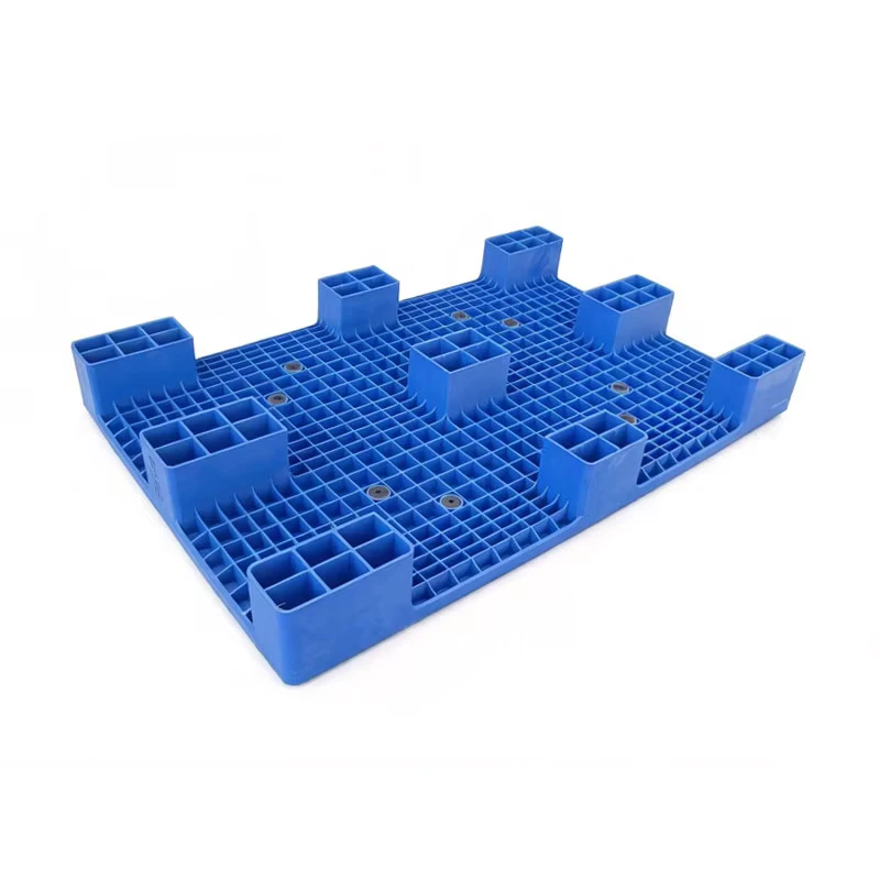 Heavy-Duty-Industrial-Nine-Legs-Solid-Flat-Plastic-Euro-Pallet-1200-800-110MM-Single-Faced-4-Way-Entry-for-Warehouses