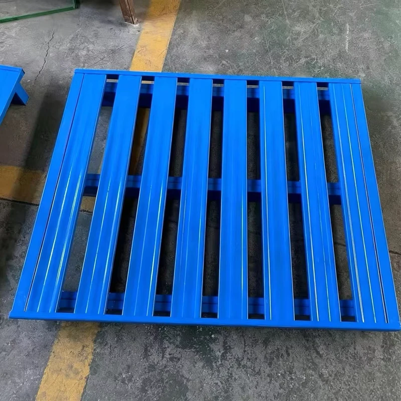 Heavy-Duty-Powder-Coated-Metal-Pallet-Half-Deck-Durable-Steel-Pallets-for-Industrial-Racking