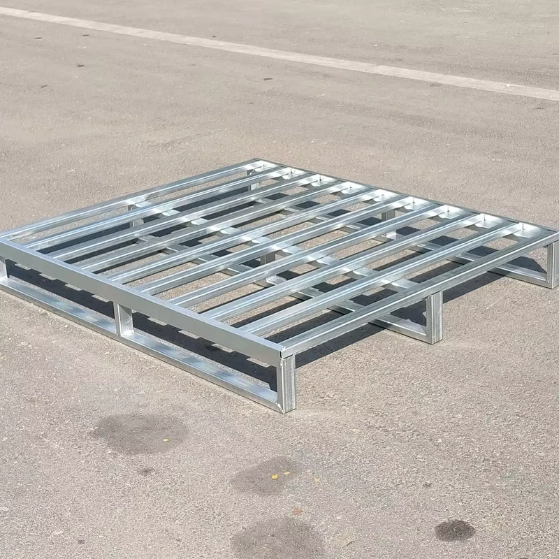 Heavy-Duty-Q235-Steel-Pallets-Cargo-Storage-Powder-Coated-1000kg-Capacity-Stackable