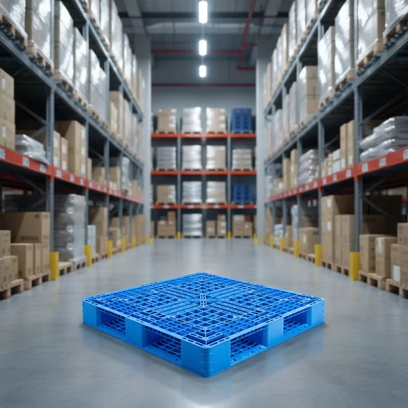 Heavy-Duty-Recyclable-Plastic-Pallets-Euro-Style-4-way-Entry-Stackable-Plastic-Pallets