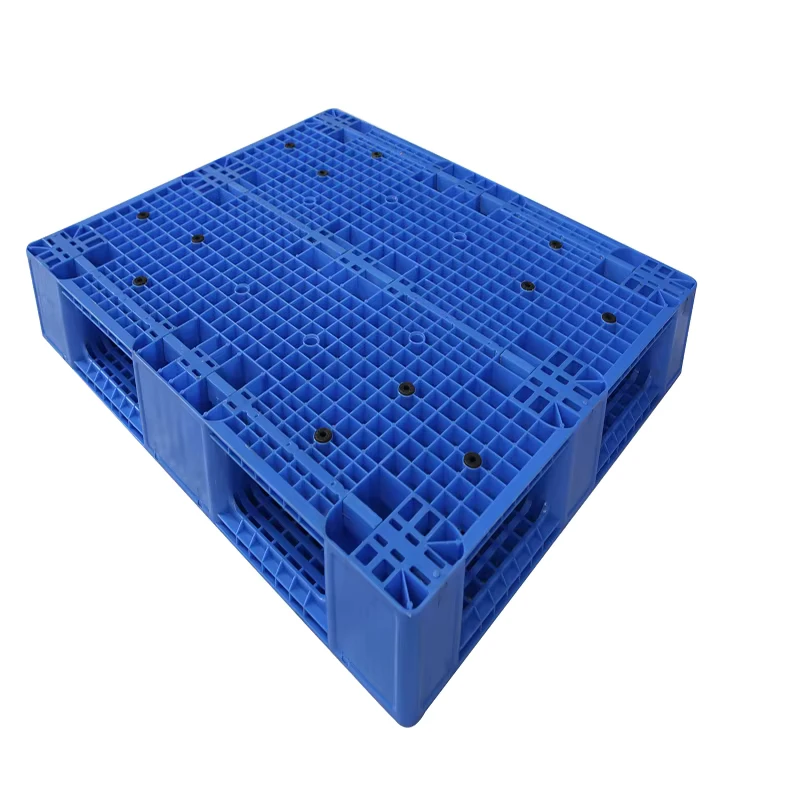 Heavy-Duty-Reinforced-Double-sided-Grid-4-Way-Eco-friendly-HDPE-Plastic-Pallet-7-Steel-Cores-1.5T-Dynamic-5.0T-Static-Load