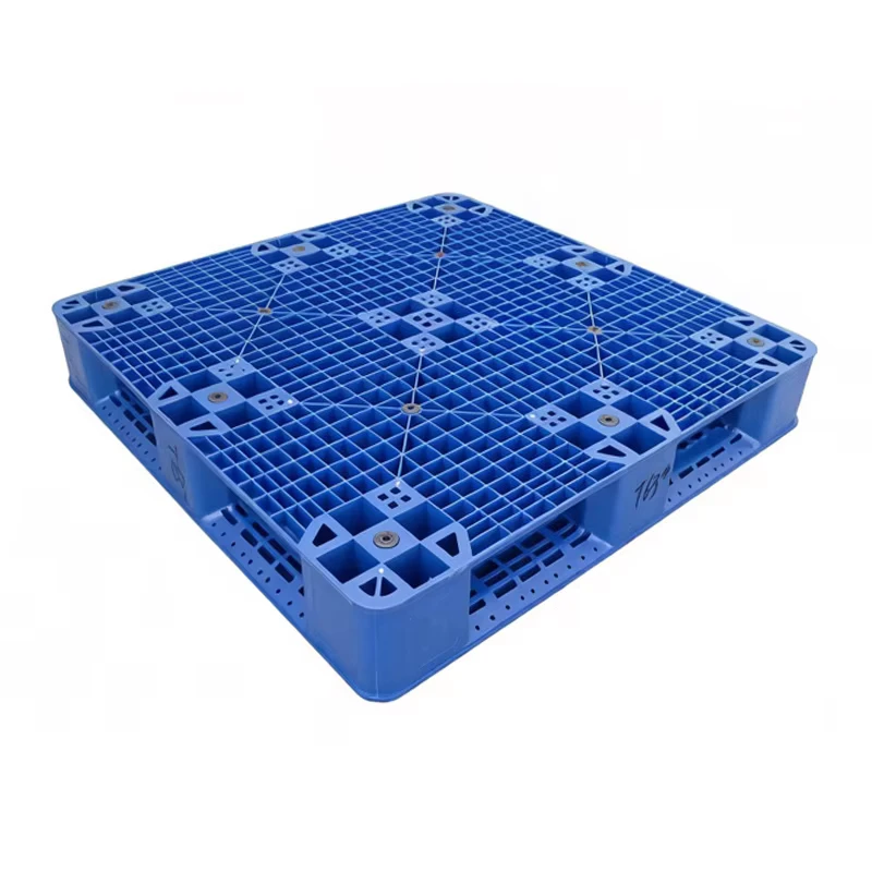 Heavy-Duty-Single-Side-Warehouse-Storage-Open-Bottom-Deck-Type-Plastic-Pallet