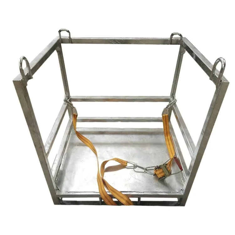 Heavy-Duty-Stackable-Hot-Galvanized-Steel-Metal-Pallet-Propane-tank-Storage-Cage