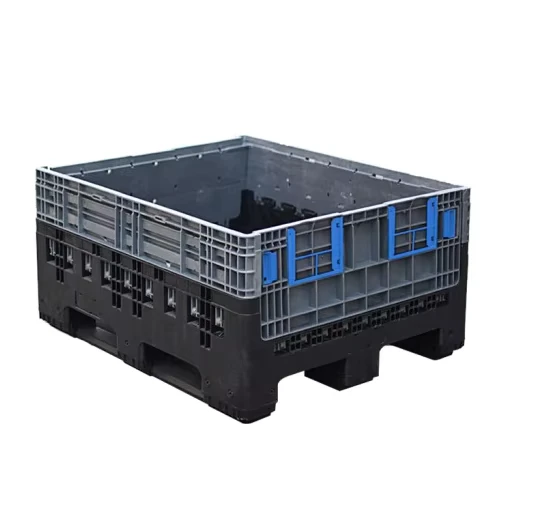 Heavy-Duty-Stacking-Vented-Food-Grade-Pallet-Crates-Plastic-Folding-Fruit-Bin
