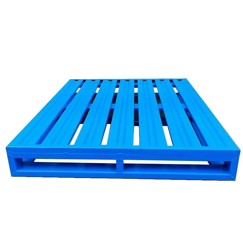 Heavy-Duty-Steel-Flat-Euro-Size-Galvanized-Metallic-4-Way-Food-Grade-Pallet-Drum-Assembled-Galvanized-Steel-Warehouse-Pallet