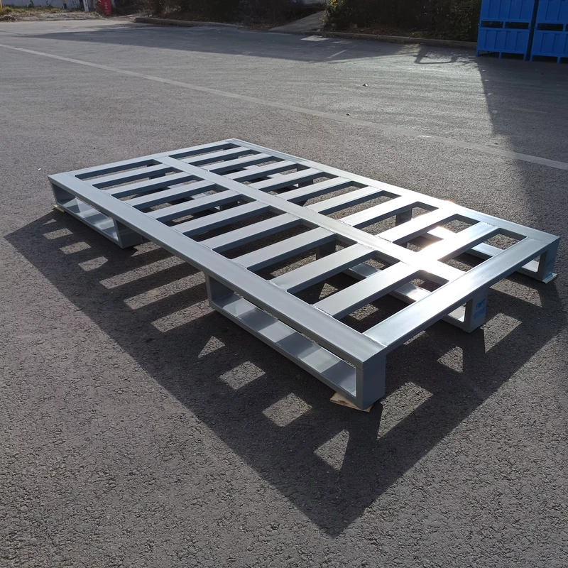 Heavy-Duty-Warehouse-Forklift-Steel-Pallets-Euro-Standard-Zinc-Galvanized-Stackable-2000kg-1000kg-Capacity