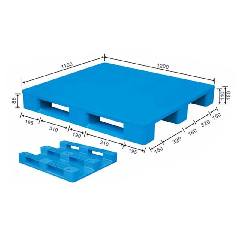 High-Density-Polyethylene-HDPE-Reusable-Food-Grade-Stackable-Solid-Deck-Euro-Pallet-4-Way-Single-Faced-1200x1000x150mm