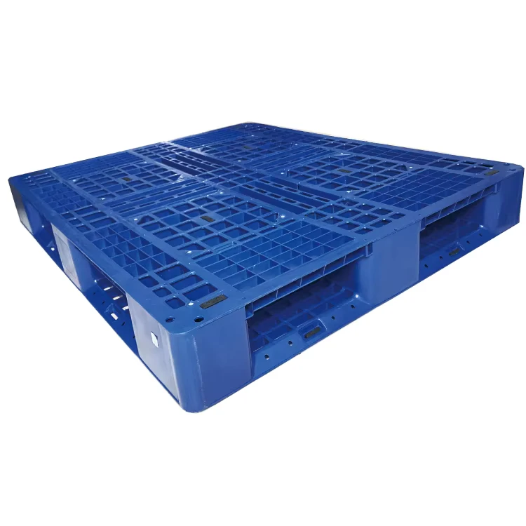 High-Quality-1200x1000mm-Plastic-Pallets-Euro-Style-Single-Faced-4-Way-Regular-Production-Price-For-Warehouse-Storage