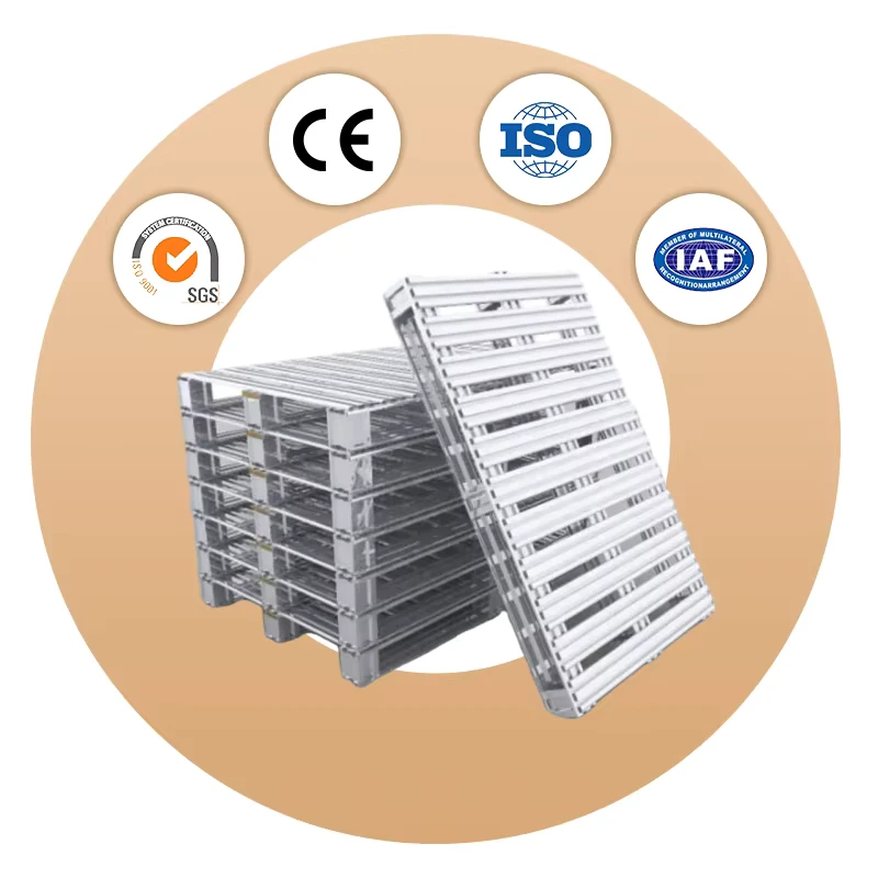 High-Quality-Four-Way-Entry-Steel-Reinforced-Standard-Size-Stackable-Faced-Metal-Steel-Pallet