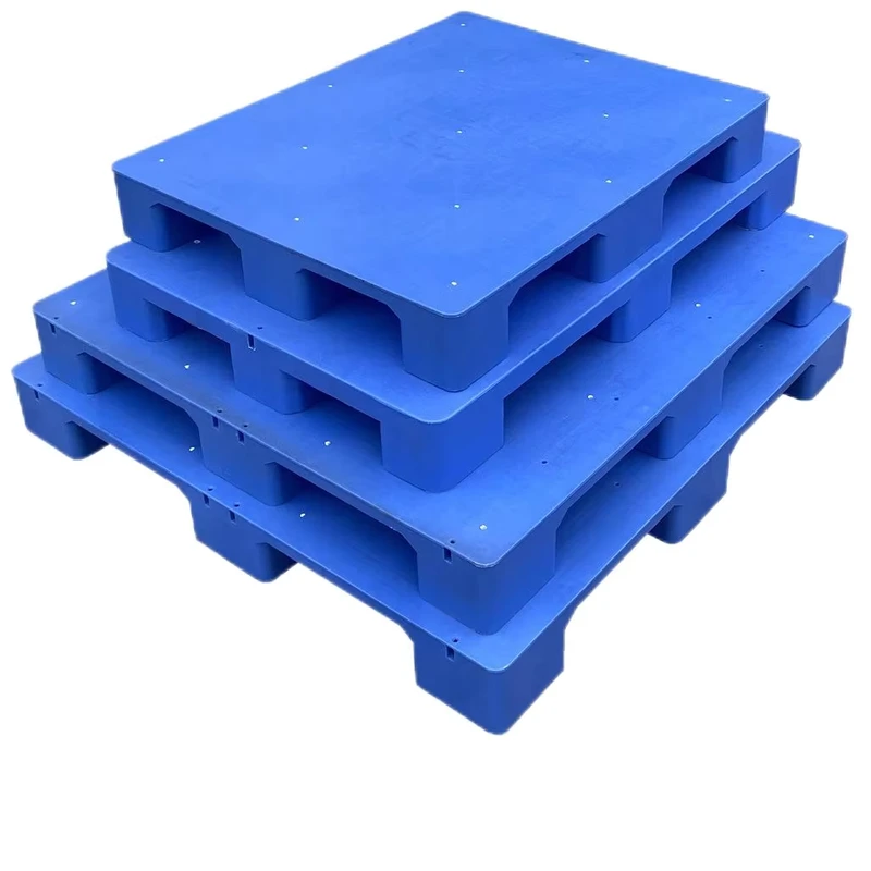 High-Quality-Heavy-Duty-4-Way-Euro-Single-Faced-Flat-Top-Nestable-Plastic-Pallet-1200-1000-130mm-Thick-3T-Static-Load-Industrial