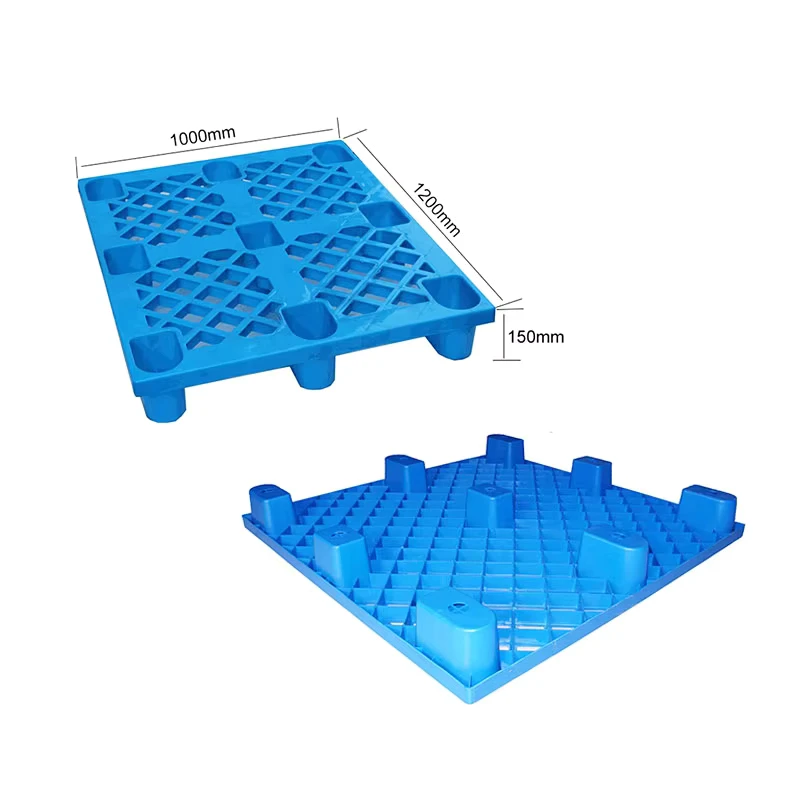 Industrial-Euro-One-Layer-Plastic-Pallets-4-Way-Entry-1.0t-Dynamic-Load-For-Shipping-Nine-Feet-Grid