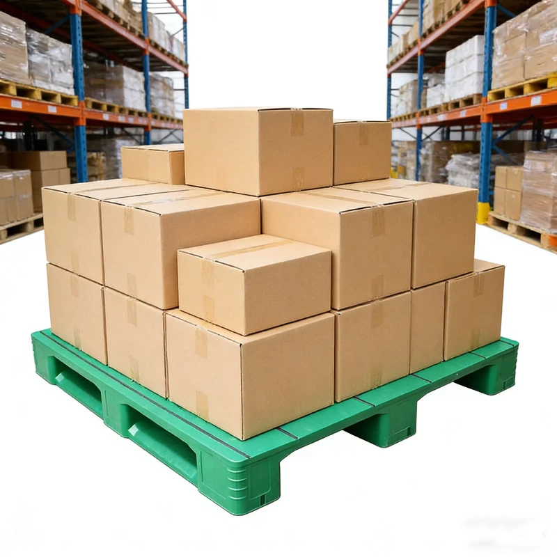 Industrial-Hygienic-Heavy-Duty-Food-Grade-Reinforce-Storage-Euro-Plastic-Pallet-Anti-Slip-Single-Faced-4-Way-RFID-Customizable