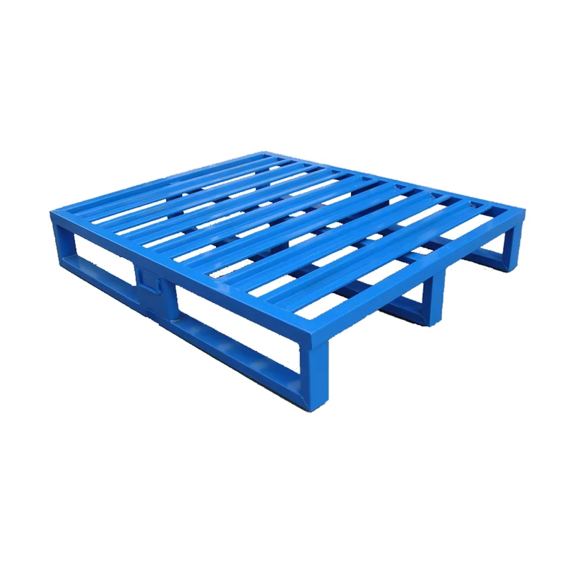 Large-Capacity-and-Recyclable-4-Way-Entry-Single-Side-Stackable-Steel-Pallet