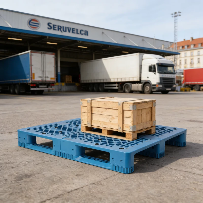 Lightweight-100x120-XW-Plastic-Single-Faced-Export-Pallet-One-Way-Logistics