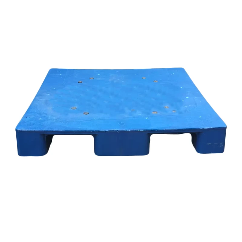 Lightweight-1200-X-1200-mm-Single-Faced-Euro-Plastic-Pallet-4-Way-Entry-Heavy-Duty-3T-Static-Load-1T-Rack-Load-ISO9001-Certified