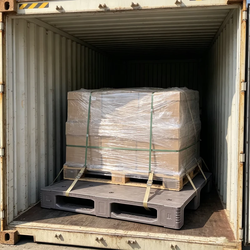 Lightweight-Nestable-Plastic-Pallet-Durable-PP-Material-Space-Saving-Pallet-for-Warehouse-Distribution-Center