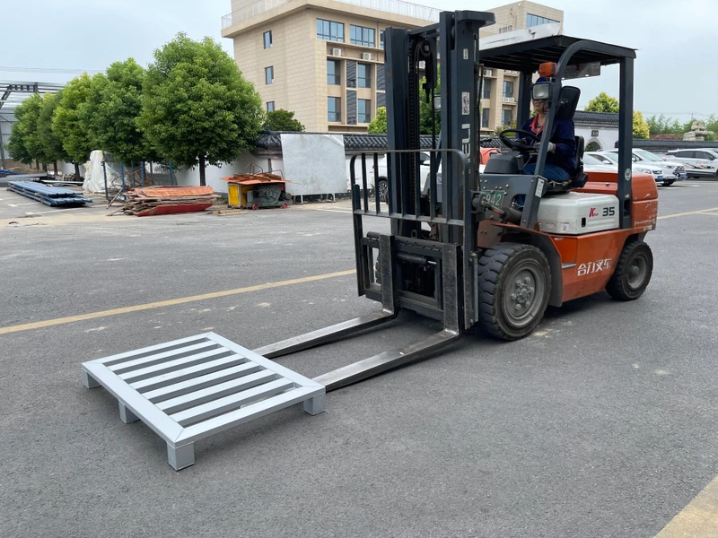 Manufacturer-Customizable-4-Way-Recycled-Aluminum-Pallets-for-Cold-Storage-Warehouses-Industrial-Use-Food-Medicine-Grade