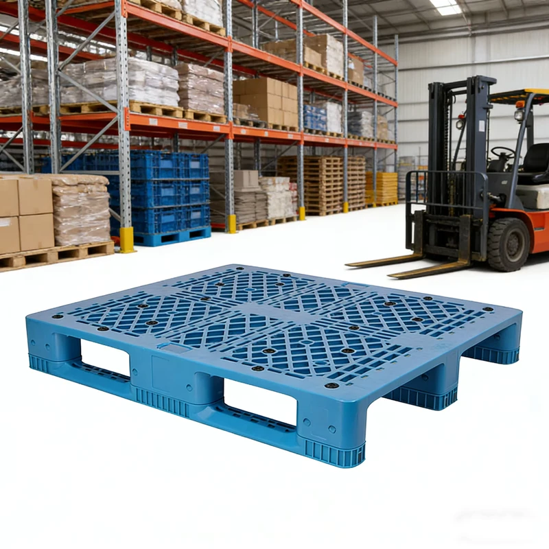 Mesh-Plastic-Pallet-Light-Stackable-HDPE-Food-Grade-Virgin-Eco-Friendly-Single-Faced-Anti-Slip-Warehouse-Customized-Euro-Pallet