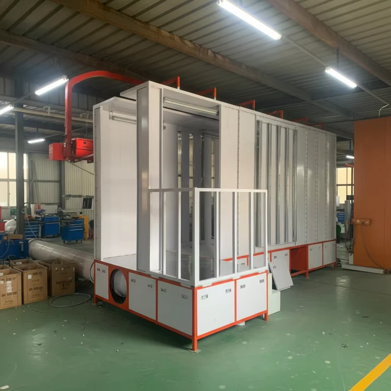Metal-Furniture-Powder-Coating-System-Featuring-Pre-treatment-and-a-Large-Curing-Oven-Powder-Coating-Production-Line