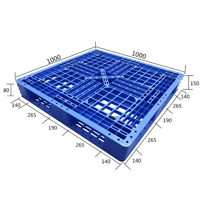 One-sided-Light-Grid-4-way-Recycled-Industrial-HDPE-Plastic-Pallet-Small-Durable-5.0T-Static-Load-Double-Faced-Eco-friendly