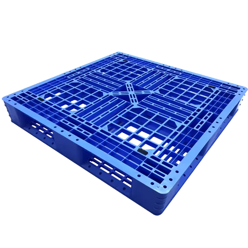 Open-Deck-Single-Faced-4-Way-Entry-HDPE-Plastic-Pallet-Eco-Friendly-Stackable-5.0T-Static-Load-Customizable-Color