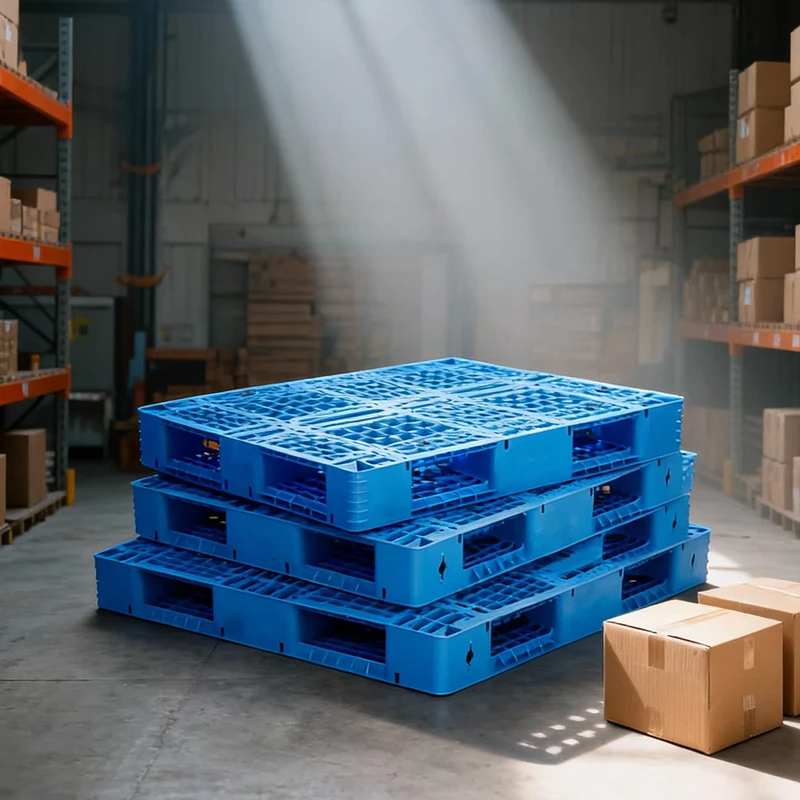 Plastic-Double-sided-Grid-Pallets-1300-1100-150mm-Used-for-Supermarket-Warehouses-and-Factory-Elevated-Industrial-Pallets