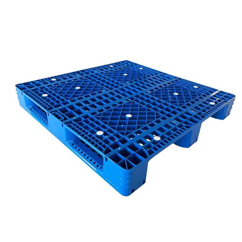 Plastic-Pallet-With-3-Runners-Size-1100-1100-150mm-Durable-Single-Faced-Pallet-for-Racking-System-Use-and-Warehouse-Storage