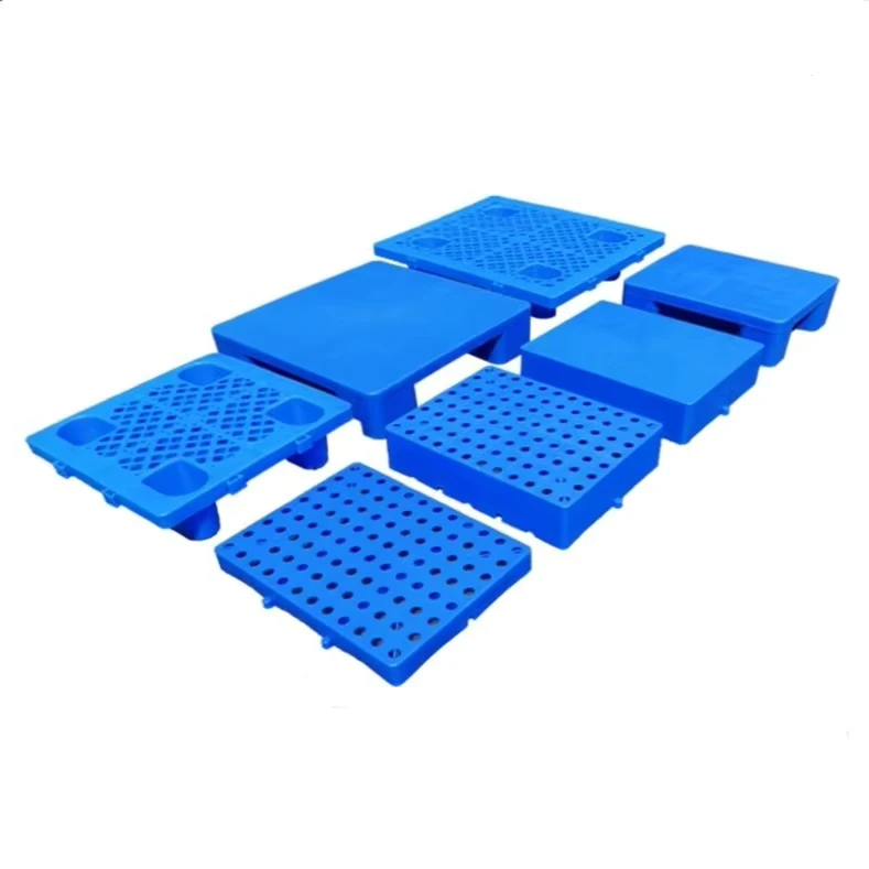 Plastic-Pallets-Single-Faced-Industrial-Lightweight-Moisture-Proof-Waterproof-Floor-Pallet-with-600kg-Load-Capacity