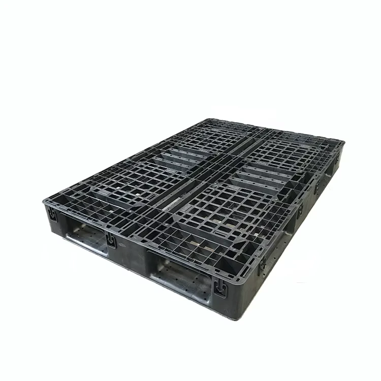 Recycled-PP-Black-Plastic-Pallet-1200x800-Euro-Single-Side-Pallet