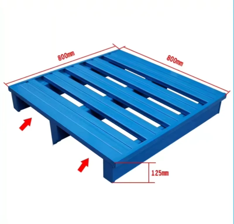 Single-Faced-1200-1200-125mm-Steel-Pallet-for-Logistics-Storage-Transportation-550-685-Forklift-Compatible-Metal