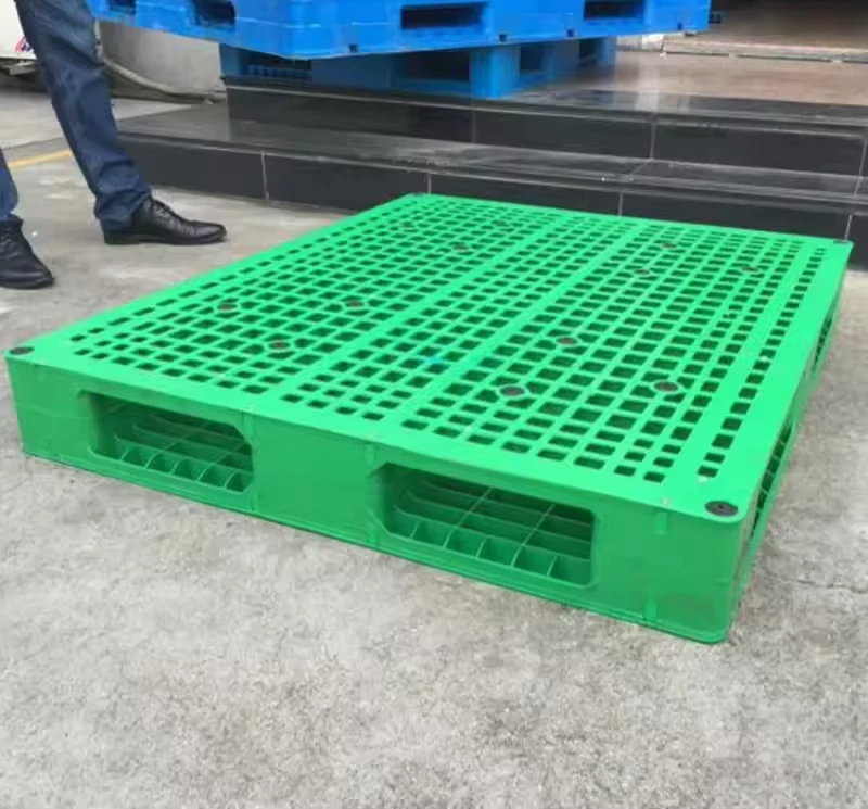 Steel-Reinforced-Euro-Plastic-Pallet-LT-Double-Deck-2.0T-Dynamic-Capacity