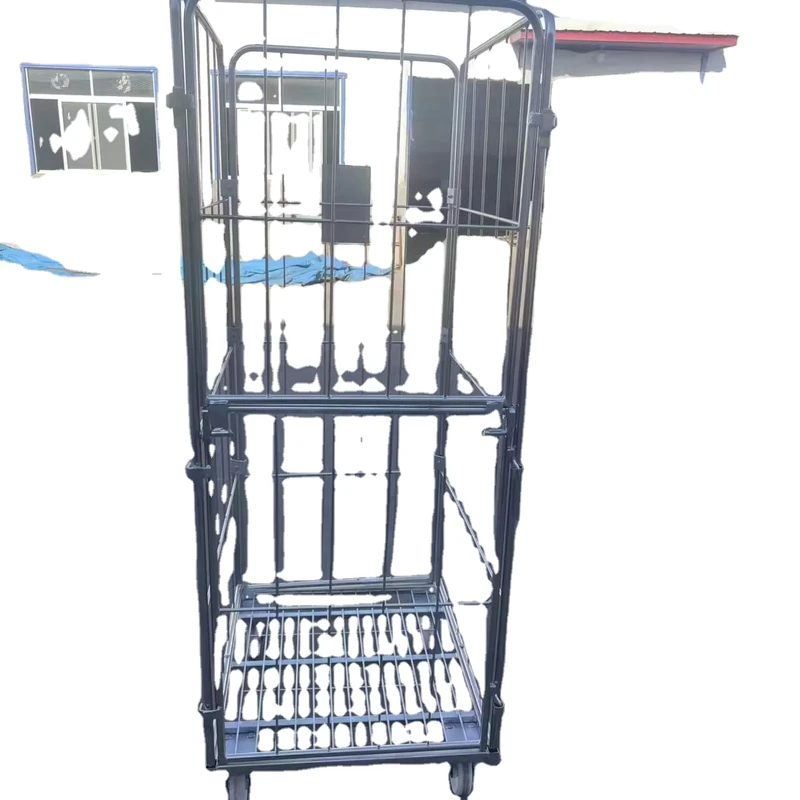 Steel-Wire-Mesh-Pallet-Cage-Stackable-Warehouse-Storage