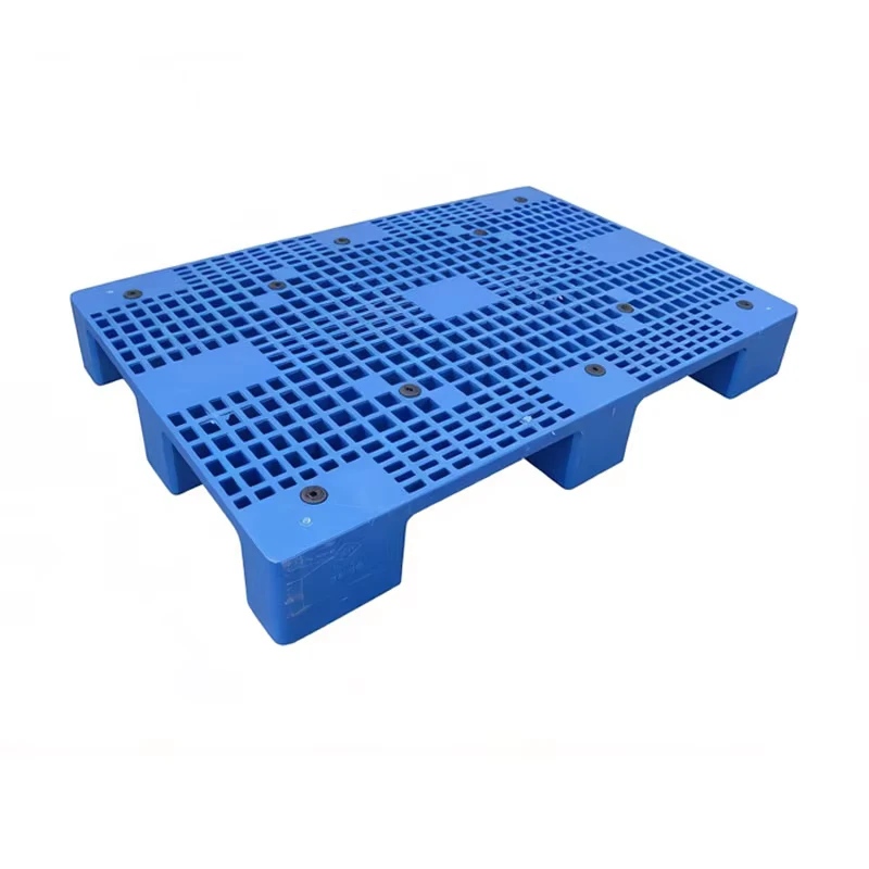 T37-2-Blue-Customized-Color-4-Way-Industrial-Plastic-Pallet-1200-800-140mm-Custom-Size-for-Flat-Ground-Usage