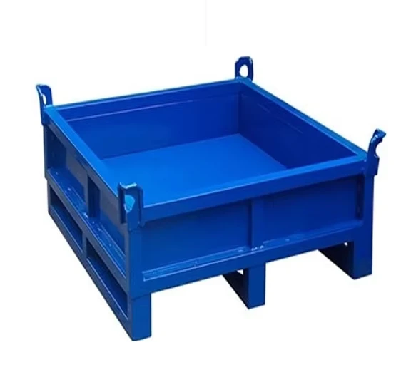 Warehouse-Logistics-Steel-Metal-Pallet-Storage-Cages-Durable-Forklift-Metal-Pallet-Safety-Bin-Steel-Pallet