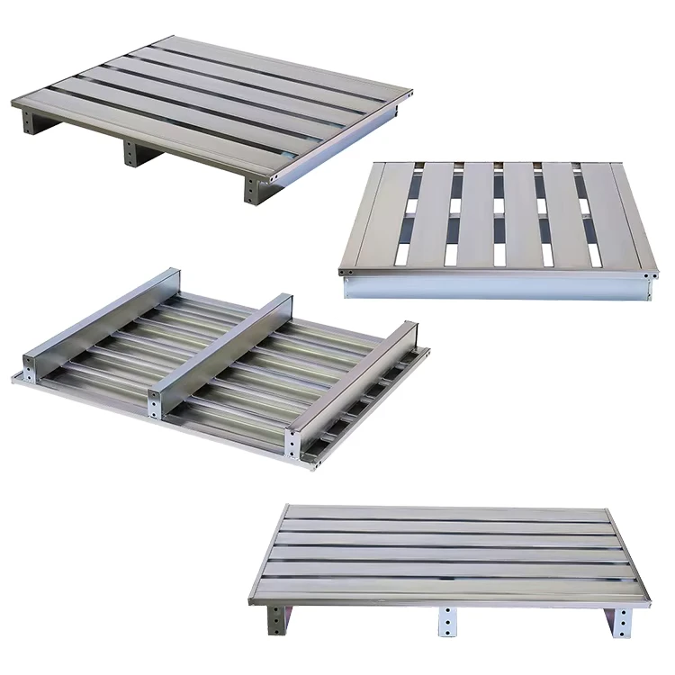 Warehouse-Metal-Stackable-Pallet-Workshop-Use-Long-Life-Industrial-Steel-Transport-Zinc-Plating-Metal-Storage-Pallet