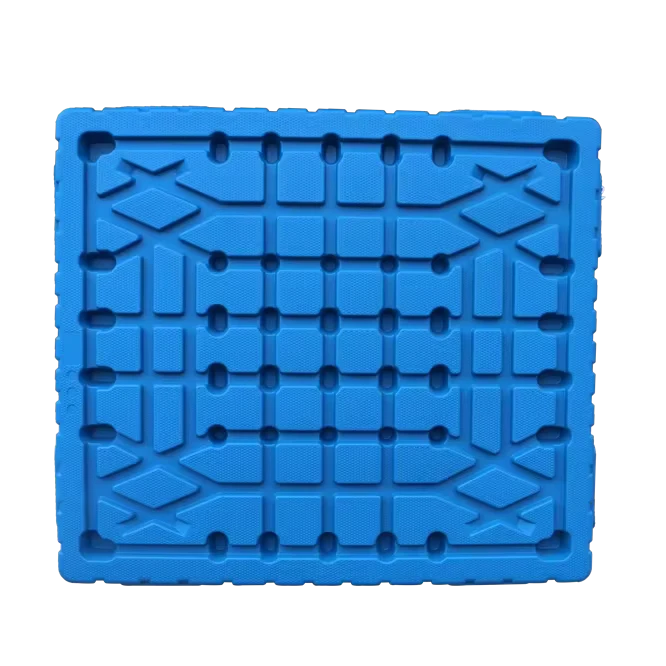 XS-Heavy-Duty-Euro-Pallet-1600-1400-150mm-Blow-Molded-Logistics-Pallet-4-Way-Entry-Double-Sided-Anti-slip-Rubber-CSMY-1614-Model